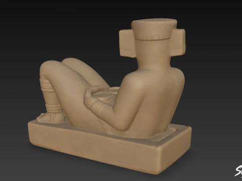 Chac Mool Statue 3D Model
