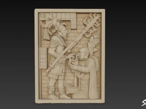 Lintel 24 of Yaxchilan 3D Model
