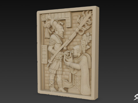 Dintel 24 de Yaxchilán Modelo 3D