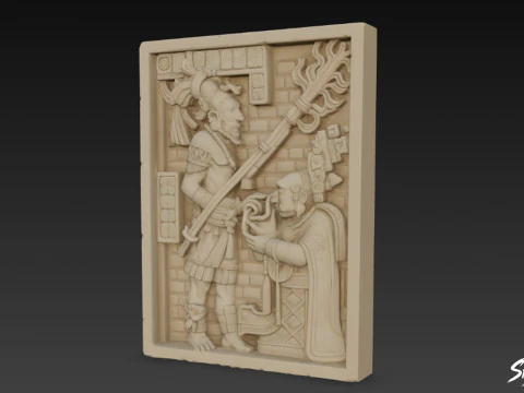 Lintel 24 of Yaxchilan 3D Model