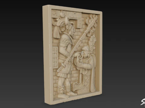 Lintel 24 of Yaxchilan 3D Model