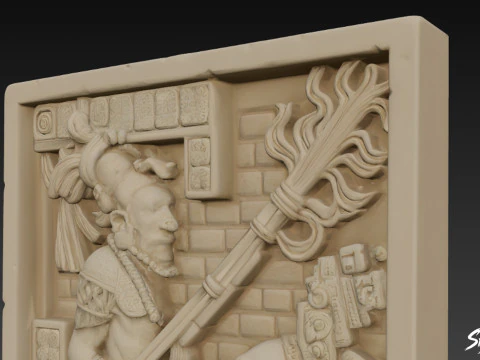 Lintel 24 of Yaxchilan 3D Model