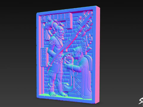 Lintel 24 of Yaxchilan 3D Model