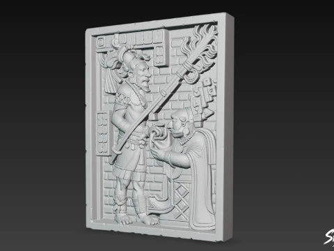 Lintel 24 of Yaxchilan 3D Model