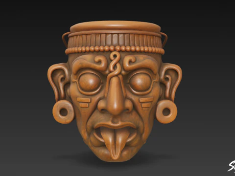 Mask of Kinich Ahau 3D Model