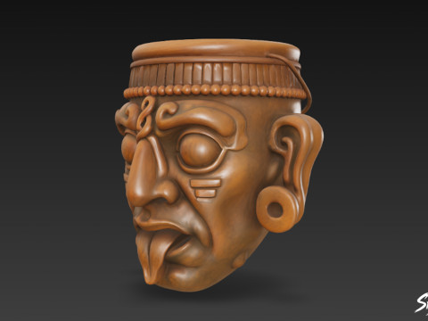 Topeng Kinich Ahau Model 3D
