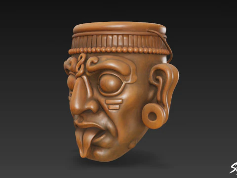 Mask of Kinich Ahau 3D Model