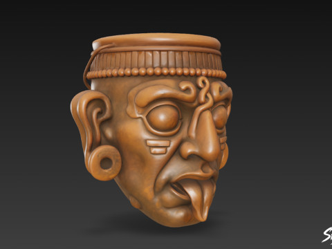 Topeng Kinich Ahau Model 3D