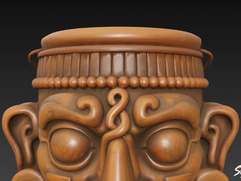 Topeng Kinich Ahau Model 3D