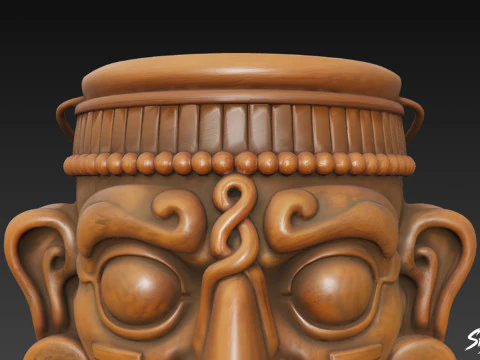 Mask of Kinich Ahau 3D Model