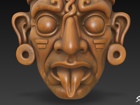 Topeng Kinich Ahau Model 3D