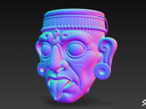 Topeng Kinich Ahau Model 3D