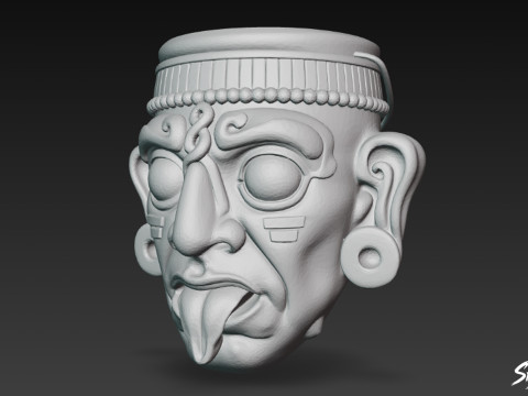 Topeng Kinich Ahau Model 3D
