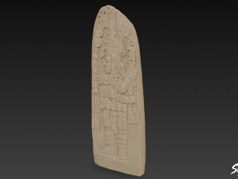 Стела 31 Тикаля 3D Модель