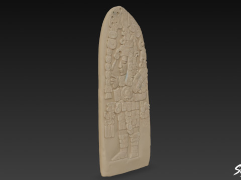 Стела 31 Тикаля 3D Модель