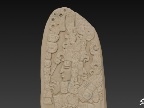 Стела 31 Тикаля 3D Модель