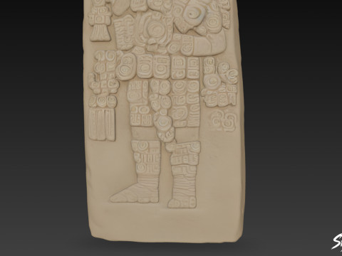 Стела 31 Тикаля 3D Модель