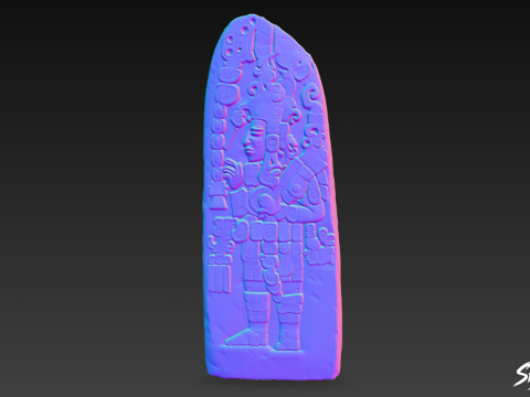 Стела 31 Тикаля 3D Модель