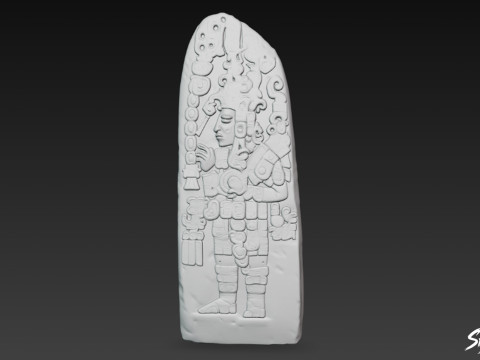 Стела 31 Тикаля 3D Модель