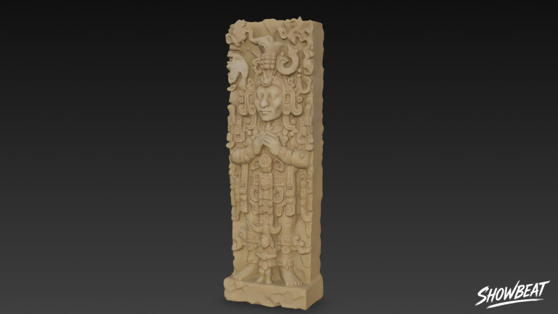 Stela D of Copn 3D Model .c4d .max .obj .3ds .fbx .stl .blend