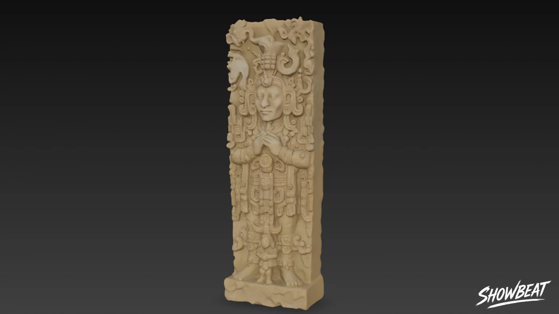 Stela D of Copn 3D Model .c4d .max .obj .3ds .fbx .stl .blend 