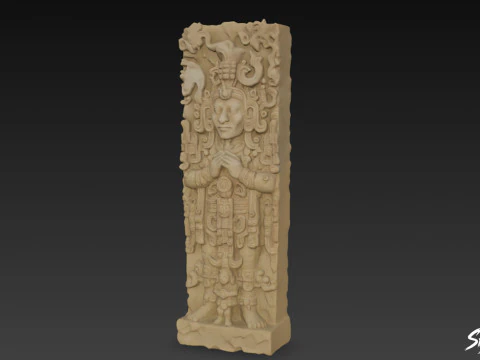 Stela D of Copn 3D Model