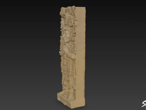 Stela D of Copn 3D Model