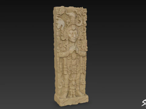Stela D of Copn 3D Model