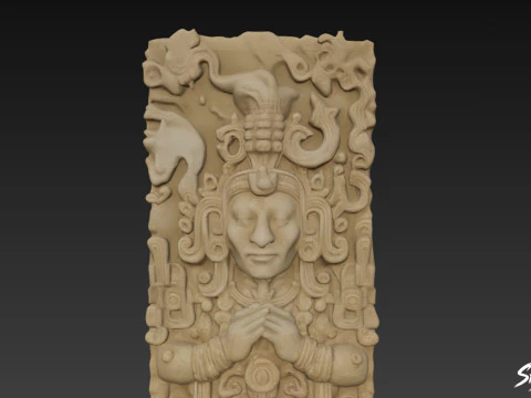 Stela D of Copn 3D Model