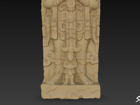 Stela D of Copn 3D Model