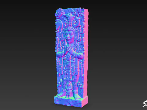Stela D of Copn 3D Model
