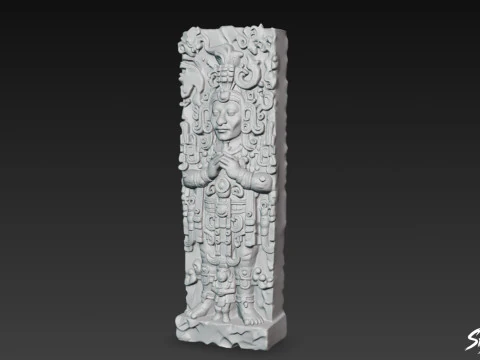Stela D of Copn 3D Model
