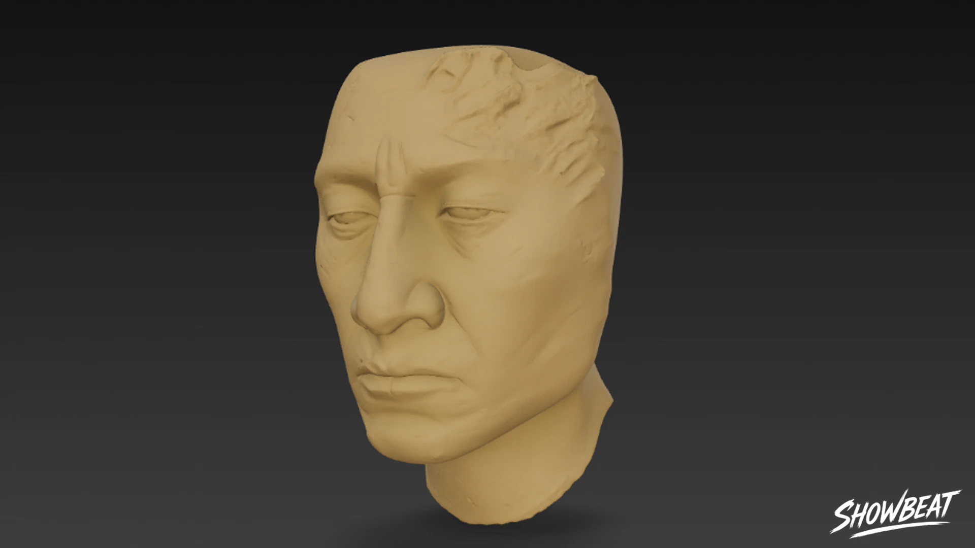 Stucco Head of Palenque 3D Model .c4d .max .obj .3ds .fbx .stl .blend 