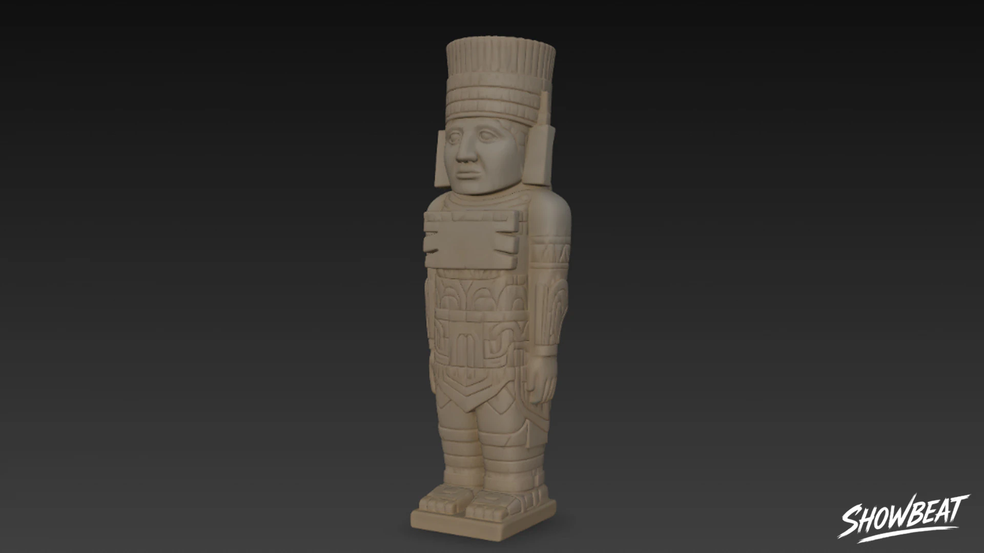 Temple of the Warriors Atlantean Figure 3D Model .c4d .max .obj .3ds .fbx .stl .blend 
