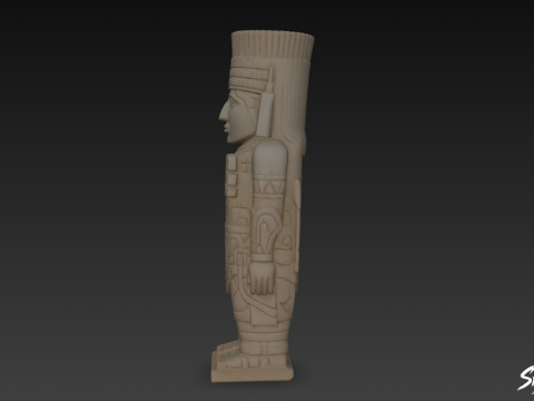 Фігура храму воїнів-атлантів 3D Модель