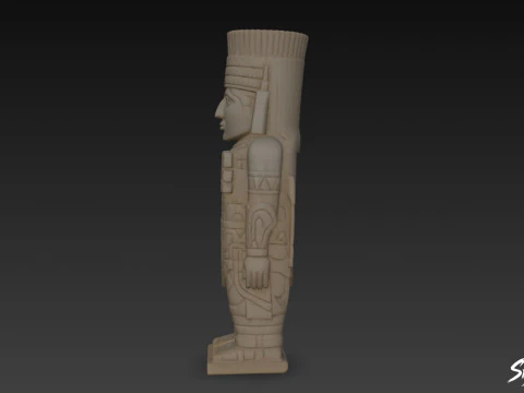 Temple of the Warriors Atlantean Figure 3D Model