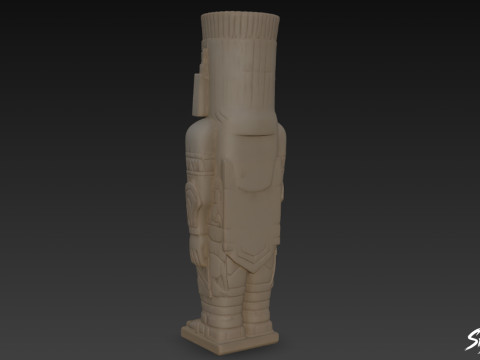 Фігура храму воїнів-атлантів 3D Модель