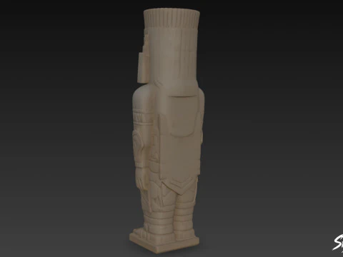 Temple of the Warriors Atlantean Figure 3D Model