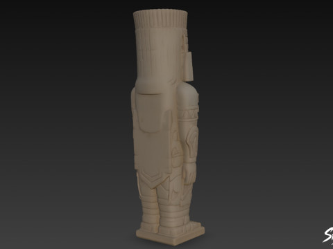 Фігура храму воїнів-атлантів 3D Модель