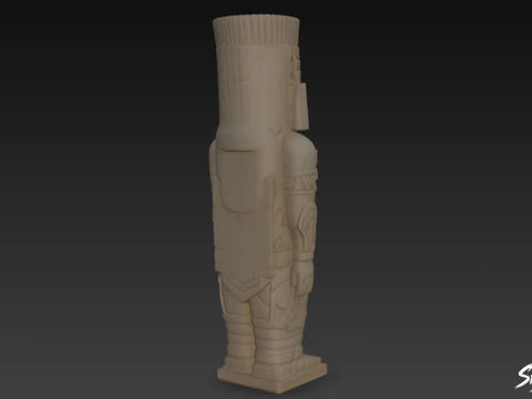 Temple of the Warriors Atlantean Figure 3D Model