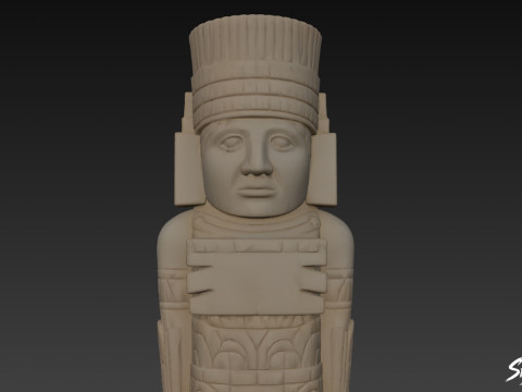 Фігура храму воїнів-атлантів 3D Модель