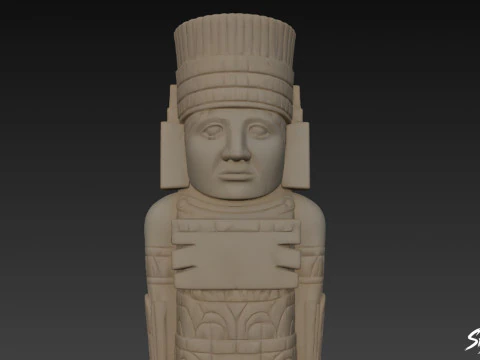 Temple of the Warriors Atlantean Figure 3D Model
