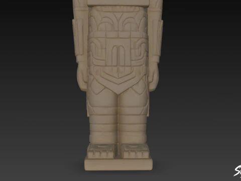 Temple of the Warriors Atlantean Figure 3D Model