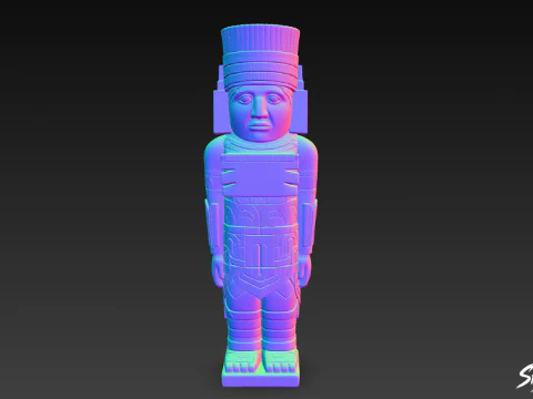 Temple of the Warriors Atlantean Figure 3D Model