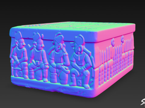 El Altar Q de Copán Modelo 3D