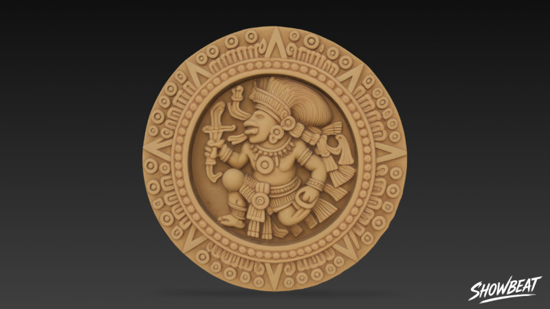 El Relieve del Pelotero de Chichén Itzá Modelo 3D .c4d .max .obj .3ds .fbx .stl .blend