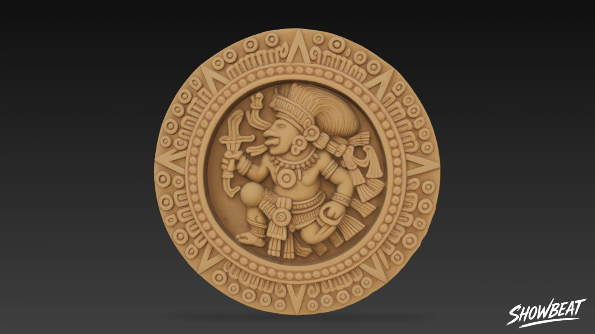 The Ballplayer Relief of Chichn Itz 3D Model .c4d .max .obj .3ds .fbx .stl .blend 