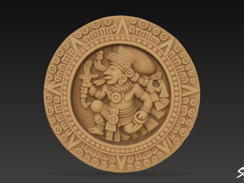 Le relief du joueur de balle de Chichen Itza Modèle 3D