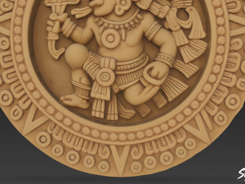 El Relieve del Pelotero de Chichén Itzá Modelo 3D