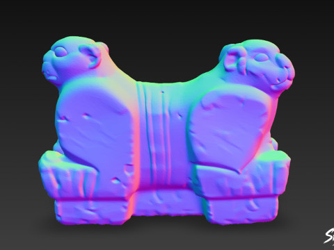 Tahta Jaguar Uxmal Model 3D